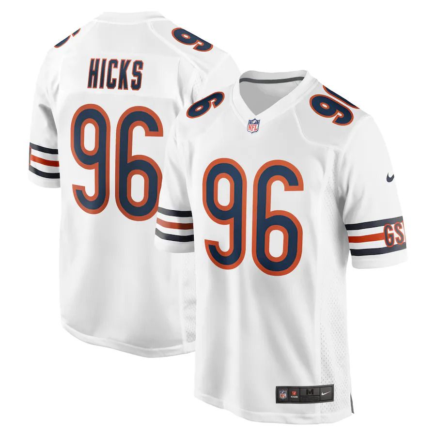 Men Chicago Bears #96 Akiem Hicks Nike White Player Game NFL Jersey